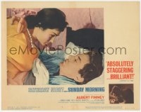 4w0750 SATURDAY NIGHT & SUNDAY MORNING LC #7 1961 c/u of Albert Finney & Shirley Anne Field in bed!