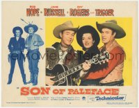 4w0776 SON OF PALEFACE LC #8 1952 c/u of Roy Rogers w/ guitar, Bob Hope & sexy Jane Russell singing!