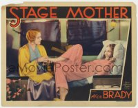 4w0782 STAGE MOTHER LC 1933 Alice Brady would rather act than care for daughter Maureen O'Sullivan!
