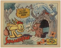 4w0795 SUMMERTIME LC 1935 great Ub Iwerks art of Jack Frost, mail bunny & Mister Ground Hog, rare!