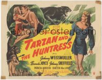 4w0302 TARZAN & THE HUNTRESS TC 1947 art of Johnny Weissmuller, Brenda Joyce & Johnny Sheffield!
