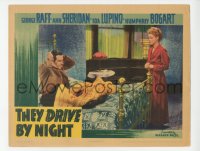 4w0810 THEY DRIVE BY NIGHT LC 1940 Ann Sheridan in bath robe stares at fully clothed George Raft!