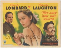 4w0311 THEY KNEW WHAT THEY WANTED TC 1940 sexy Carole Lombard between Charles Laughton & Gargan!