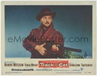 4w0837 TRACK OF THE CAT LC #6 1954 Robert Mitchum with rifle, in a love story of runaway emotions!