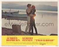 4w0839 TWO FOR THE ROAD LC #7 1967 Audrey Hepburn & Albert Finney hugging on the beach!