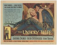 4w0329 UNHOLY WIFE TC 1957 sexy half-devil half-angel bad girl Diana Dors made him half a man!