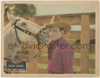 4w0861 WAR HORSE LC 1927 close up of Buck Jones nuzzled by his happy horse Silver, ultra rare!