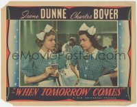 4w0872 WHEN TOMORROW COMES LC 1939 waitresses Nydia Westman & Irene Dunne with her hands on her hips!