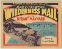4w0340 WILDERNESS MAIL TC 1935 Kermit Maynard by dog sled in Canada, James Oliver Curwood!