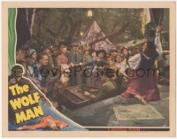 4w0885 WOLF MAN LC 1941 gypsy & musician by Ankers, Knowles & crowd, different monster border art!