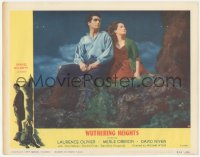 4w0889 WUTHERING HEIGHTS LC #6 R1955 classic image of Laurence Olivier & Merle Oberon in the heather!