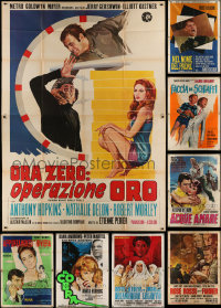 4x0134 LOT OF 13 FOLDED ITALIAN TWO-PANELS 1950s-1970s great images from a variety of different movies!