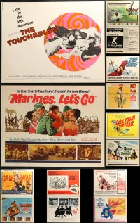 4x1084 LOT OF 14 UNFOLDED HALF-SHEETS 1960s great images from a variety of movies!