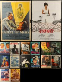 4x1187 LOT OF 16 FORMERLY FOLDED 23X32 FRENCH POSTERS 1930s-1970s images from a variety of movies!