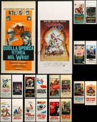 4x1035 LOT OF 24 FORMERLY FOLDED ITALIAN LOCANDINAS 1960s-1990s a variety of movie images!