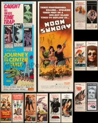 4x1064 LOT OF 16 MOSTLY UNFOLDED INSERTS 1950s-1980s great images from a variety of movies!