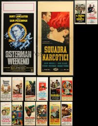 4x1037 LOT OF 22 FORMERLY FOLDED ITALIAN LOCANDINAS 1950s-1990s a variety of movie images!