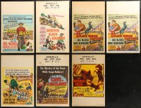 4x0073 LOT OF 7 COWBOY WESTERN WINDOW CARDS 1940s-1950s great images from a variety of movies!