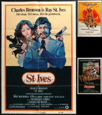 4x0249 LOT OF 5 FOLDED CHARLES BRONSON ONE-SHEETS 1970s-1980s St. Ives, Chino, The Stone Killer!