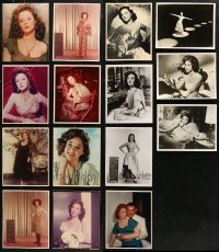 4x0979 LOT OF 23 COLOR AND BLACK & WHITE SUSAN HAYWARD 8X10 REPRO PHOTOS 1980s great portraits!