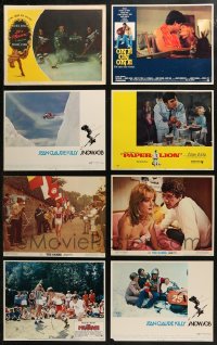 4x0319 LOT OF 23 SPORTS LOBBY CARDS 1940s-1980s incomplete sets from several movies!
