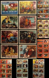 4x0291 LOT OF 72 LOBBY CARDS 1950s-1960s complete sets from a variety of different movies!