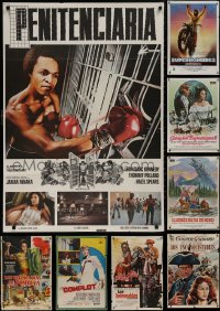 4x1175 LOT OF 14 FORMERLY FOLDED SPANISH POSTERS 1960s-1980s great images from a variety of movies!