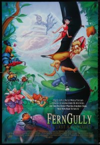 4x0232 LOT OF 13 FOLDED FERNGULLY ONE-SHEETS 1992 The Last Rainforest fantasy cartoon!