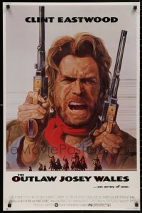 4x1158 LOT OF 6 UNFOLDED OUTLAW JOSEY WALES 23X35 COMMERCIAL POSTERS 1976 art of Clint Eastwood!