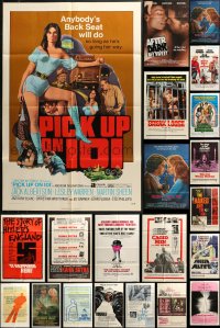 4x0212 LOT OF 34 FOLDED ONE-SHEETS 1960s-1990s great images from a variety of different movies!
