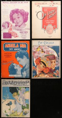 4x0427 LOT OF 5 SHEET MUSIC 1910s-1930s Shirley Temple's Animal Crackers In My Soup & more!