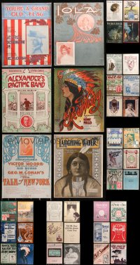 4x0416 LOT OF 46 APPROXIMATELY 11X14 SHEET MUSIC 1900s-1910s a variety of different songs!