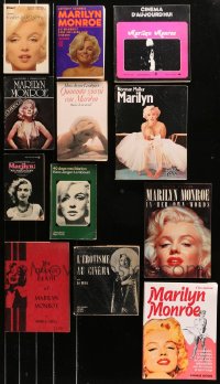 4x0535 LOT OF 12 MARILYN MONROE SOFTCOVER AND PAPERBACK BOOKS 1950s-1990s great images & info!
