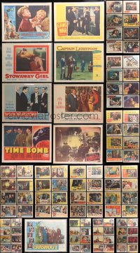 4x0267 LOT OF 153 INDIVIDUALLY BAGGED 1950S LOBBY CARDS 1950s incomplete sets from several movies!