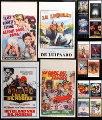 4x1006 LOT OF 22 MOSTLY UNFOLDED BELGIAN POSTERS 1950s-1980s great images from a variety of movies!