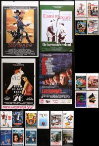 4x1004 LOT OF 23 MOSTLY UNFOLDED BELGIAN POSTERS 1970s-1990s great images from a variety of movies!