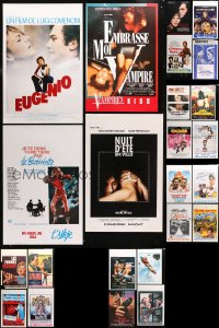 4x1002 LOT OF 24 MOSTLY UNFOLDED BELGIAN POSTERS 1960s-1990s great images from a variety of movies!