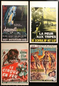 4x1022 LOT OF 15 FORMERLY FOLDED BELGIAN POSTERS 1940s-1980s great images from a variety of movies!