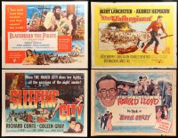 4x1090 LOT OF 6 UNFOLDED HALF-SHEETS 1940s-1960s great images from a variety of different movies!