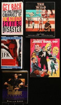 4x0549 LOT OF 5 TRADE SOFTCOVER BOOKS 1980s-1990s James Bond, Beatles, JFK, Godfather & more!