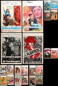 4x1008 LOT OF 22 FORMERLY FOLDED BELGIAN POSTERS 1950s-1980s great images from a variety of movies!