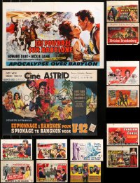 4x1007 LOT OF 22 FORMERLY FOLDED HORIZONTAL BELGIAN POSTERS 1950s-1970s a variety of movie images!