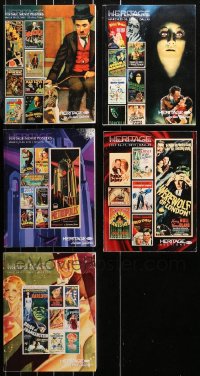 4x0735 LOT OF 5 HERITAGE MOVIE POSTER AUCTION CATALOGS 2009-2011 great images in color!