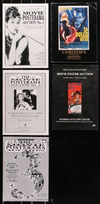 4x0738 LOT OF 5 AUSTRALIAN MOVIE POSTER AUCTION CATALOGS 1995-1999 lots of cool images!