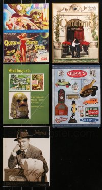 4x0732 LOT OF 5 MISCELLANEOUS U.S. AUCTION CATALOGS 2000s movie posters, collectibles & more!