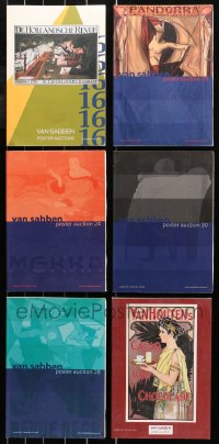 4x0719 LOT OF 6 VAN SABBEN AUCTION CATALOGS 2000-2007 great vintage poster artwork!