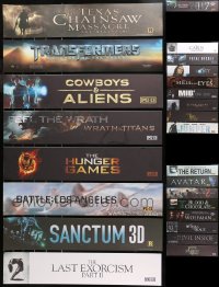 4x0994 LOT OF 25 5X25 HORROR/SCI-FI MYLAR MARQUEES 2000s-2010s titles for a variety of movies!