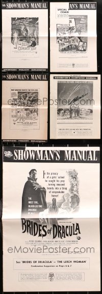 4x0411 LOT OF 5 CUT PRESSBOOKS 1950s-1960s advertising a variety of different movies!