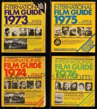 4x0554 LOT OF 4 INTERNATIONAL FILM GUIDE 1973-76 SOFTCOVER BOOKS 1973-1976 filled with movie info!