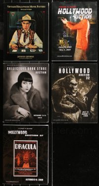4x0733 LOT OF 5 HOLLYWOOD POSTERS AND MEMORABILIA AUCTION CATALOGS 1990s-2000s cool collectibles!